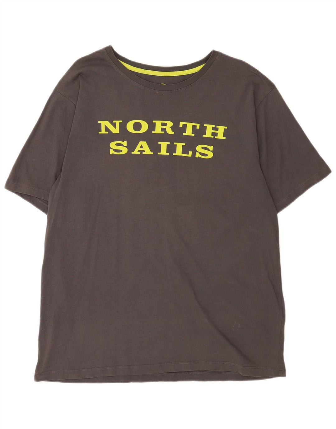 NORTH SAILS Herre Grafisk T-Shirt Top XL Grå Bomuld