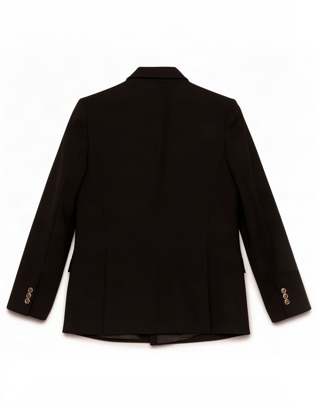 Zara Dame Dobbeltradet Blazer Jacket UK 14 Stor Sort Polyester