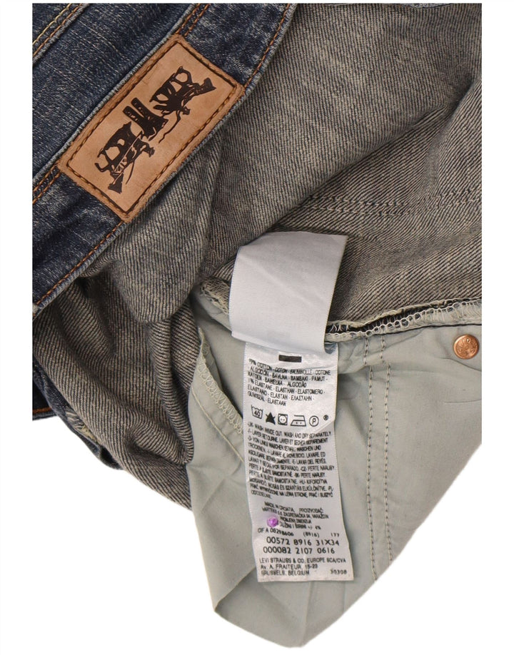 Levi's Dame 572 Bootcut Jeans med lav talje W31 L34 Blå Bomuld