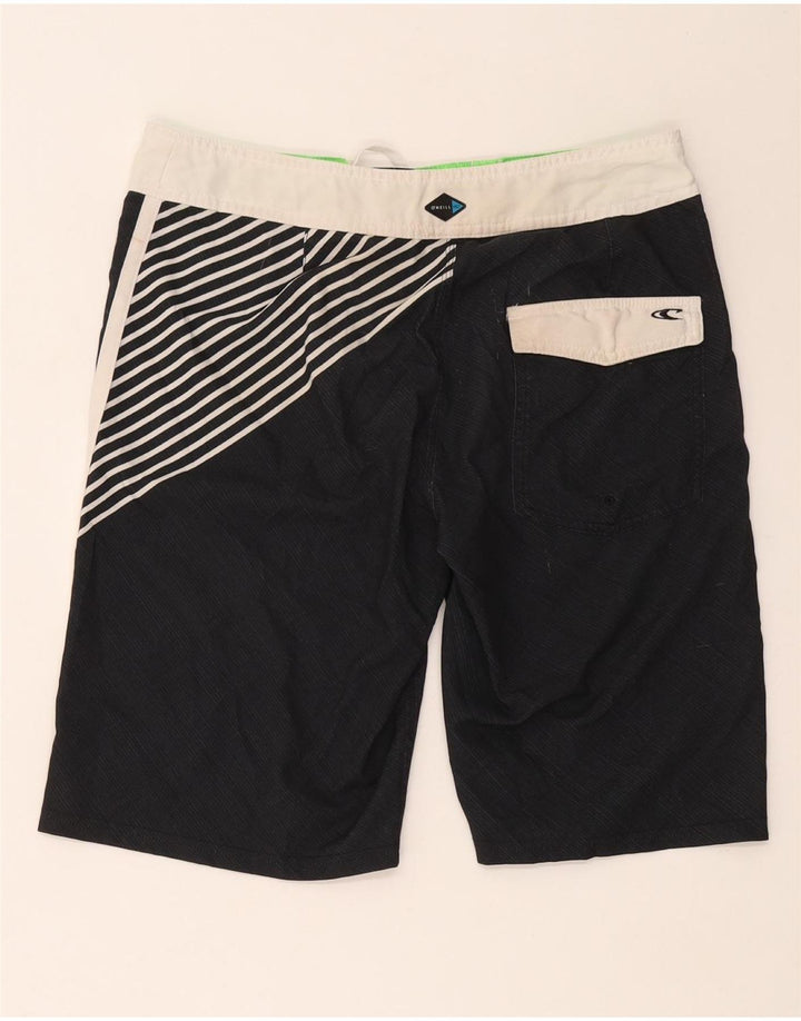 O'Neill Herre grafiske svømmeshorts Medium sort stribet polyester