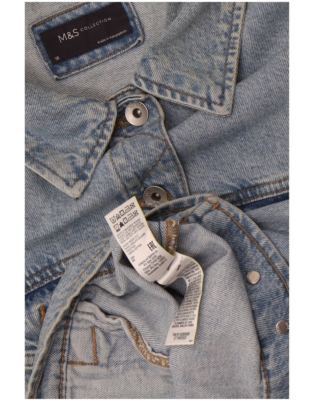 Marks & Spencer Dame denimjakke UK 18 XL Blå Bomuld
