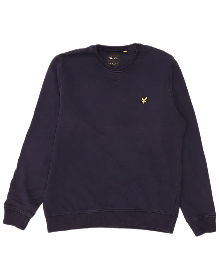 Lyle & Scott Sweatshirt til mænd, stor marineblå bomuld