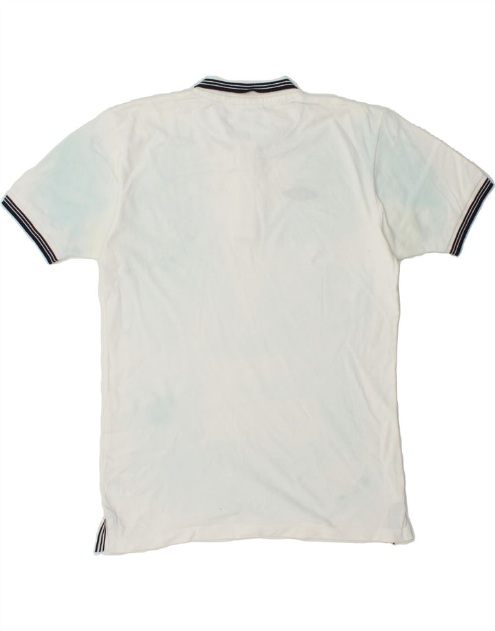 UMBRO Mens Polo Shirt Medium White Tie Dye Cotton Vintage Umbro and Second-Hand Umbro from Messina Hembry 
