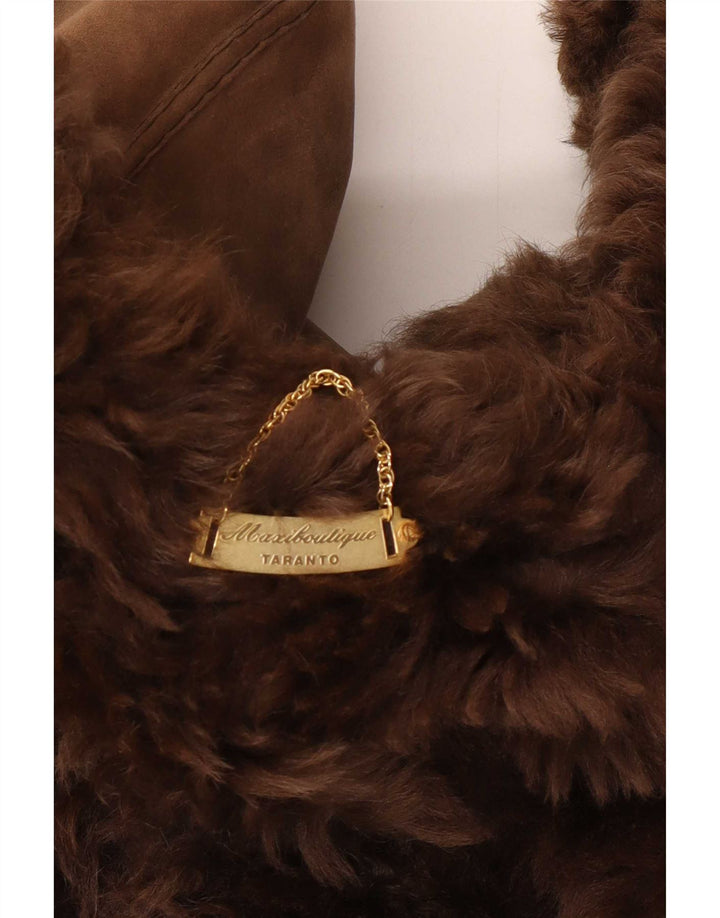 Vintage Dame Shearling Coat UK 18 XL Brun