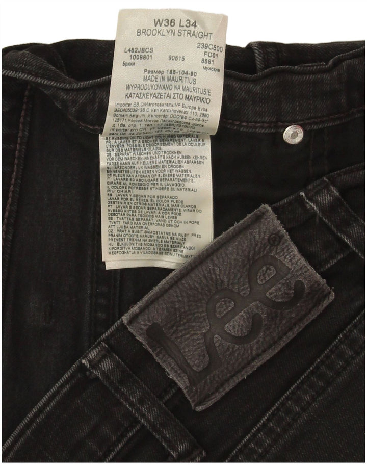 Lee Dame Brooklyn Straight Jeans W36 L34 Sort Bomuld
