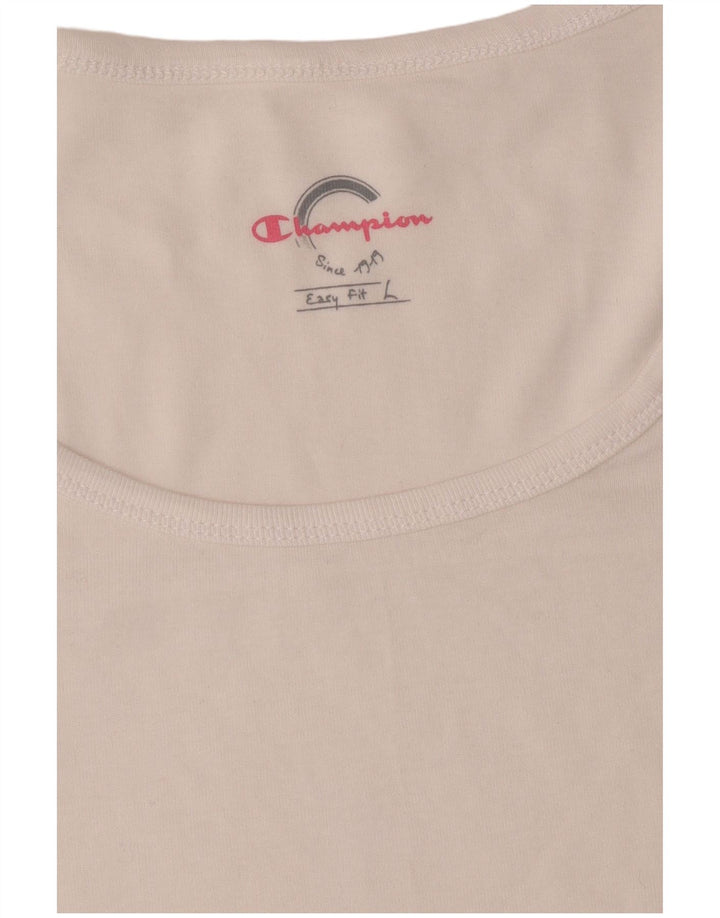 Champion Dame Easy Fit T-Shirt Top UK 16 Large Off White