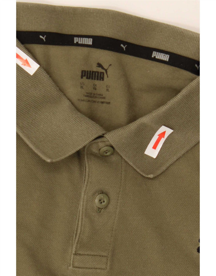 Puma herre poloshirt XL Khaki Bomuld