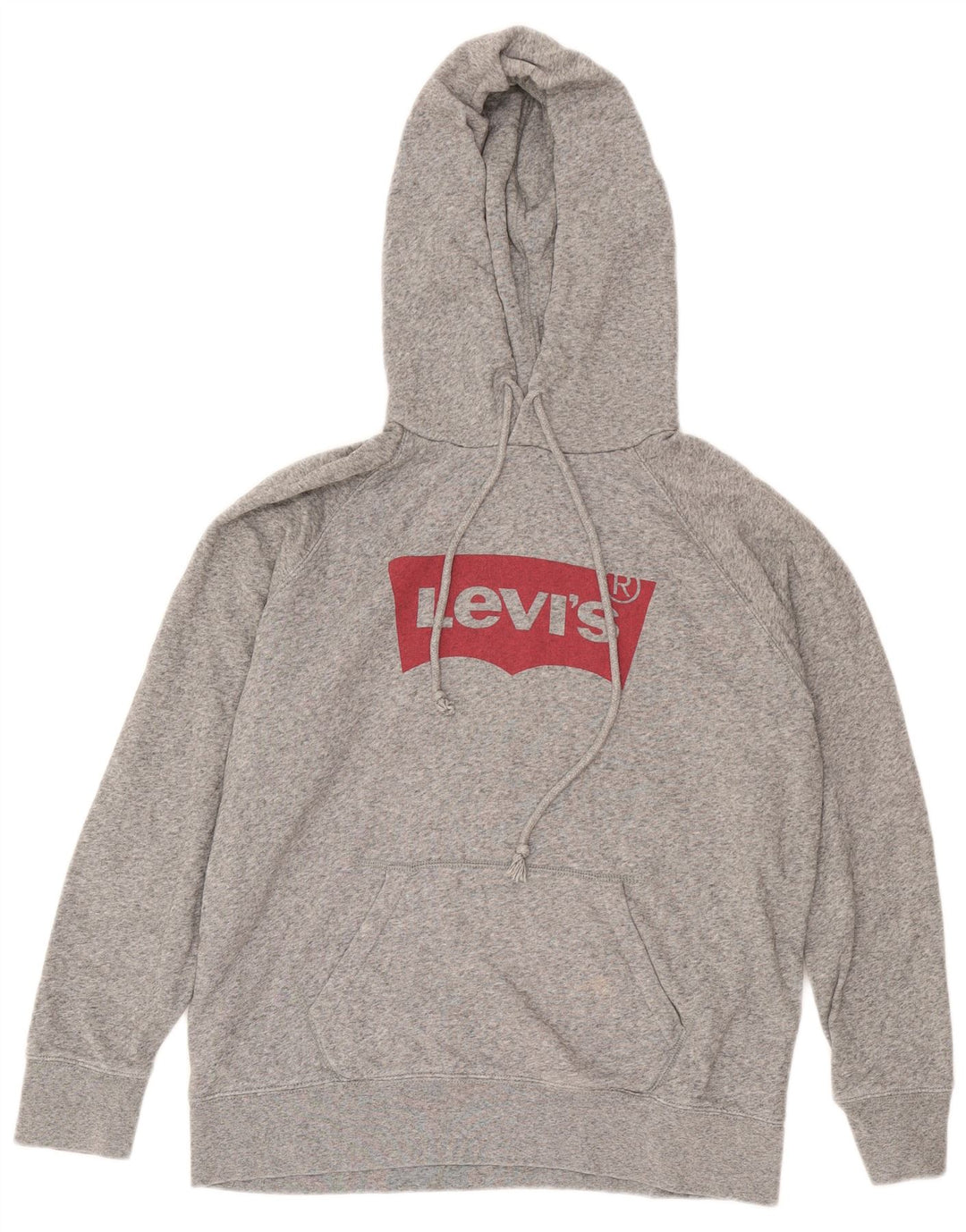Levi's Grafisk hættetrøje til mænd mellemgrå flækket bomuld