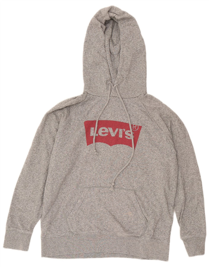 Levi's Grafisk hættetrøje til mænd mellemgrå flækket bomuld