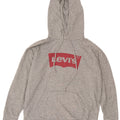 Levi's Grafisk hættetrøje til mænd mellemgrå flækket bomuld