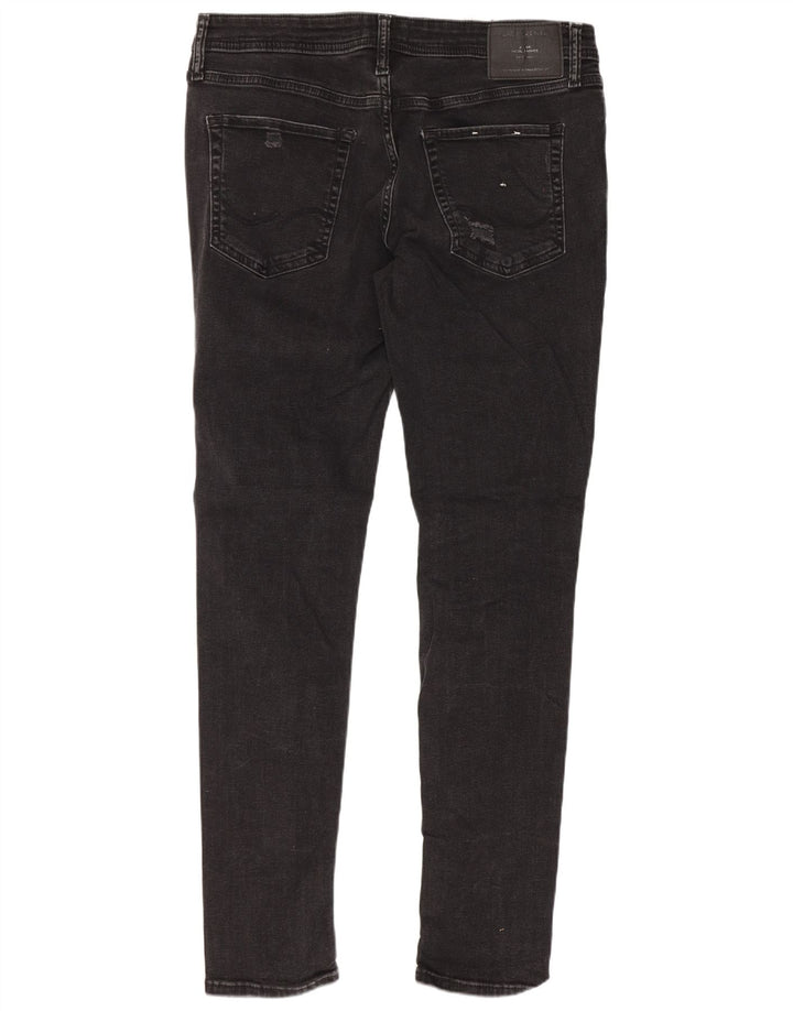 Jack & Jones Herre Distressed Slim Jeans W34 L32 Sort Bomuld