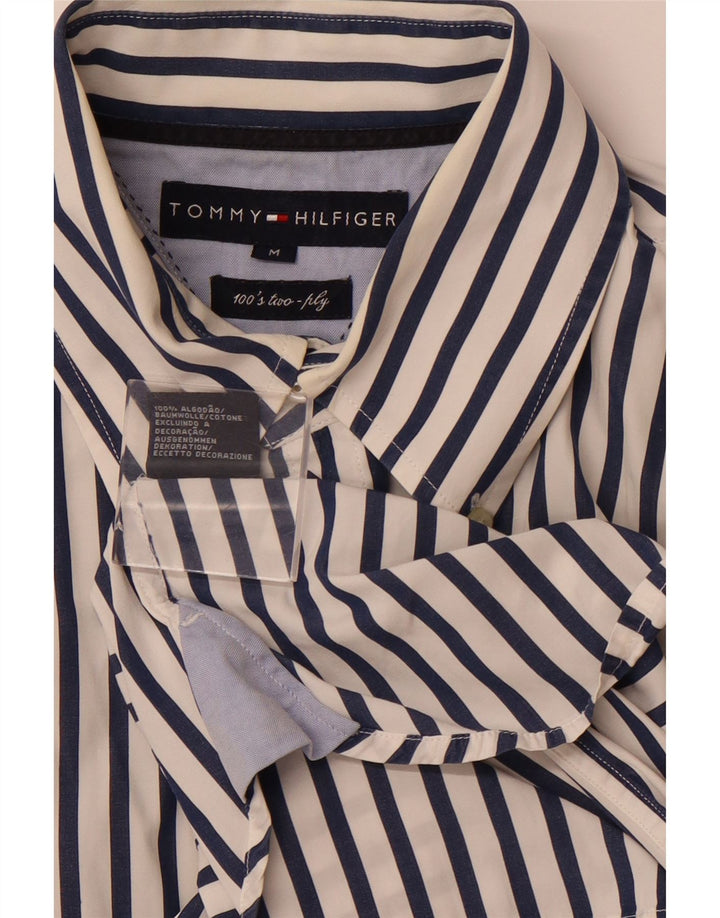 TOMMY HILFIGER Herreskjorte Medium hvid stribet bomuld