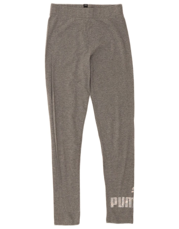 Puma piger grafiske leggings 15-16 år grå bomuld