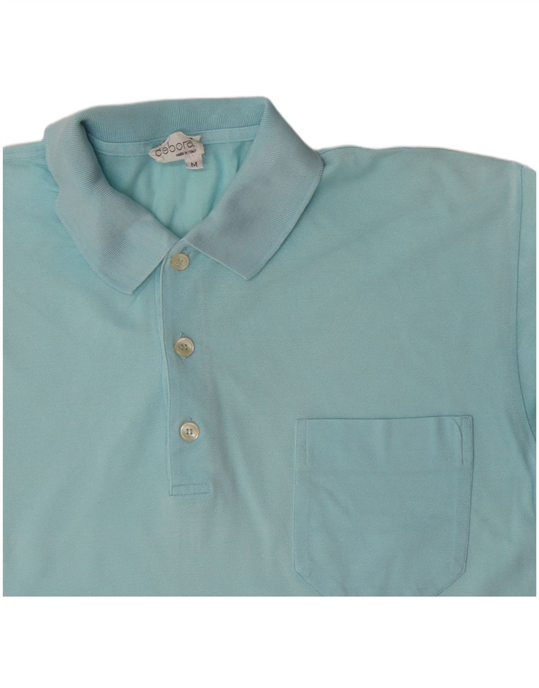 VINTAGE Poloshirt til mænd Medium Blue Bomuld