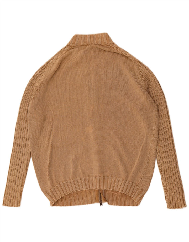 Massimo Dutti Herre Cardigan Sweater XL Beige Bomuld