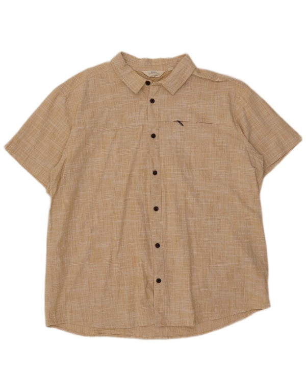 Mountain Warehouse Kortærmet Herreskjorte 2XL Beige Bomuld