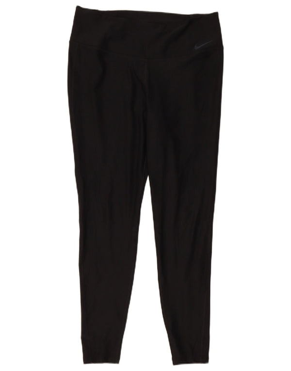 Nike Dame Dri Fit Leggings UK 14 Large Black Polyester
