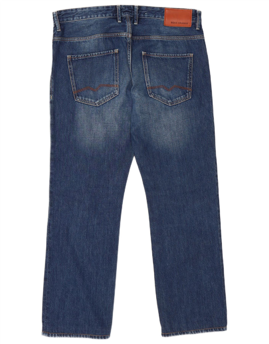 HUGO BOSS Straight Jeans til mænd W34 L30 Blå Bomuld