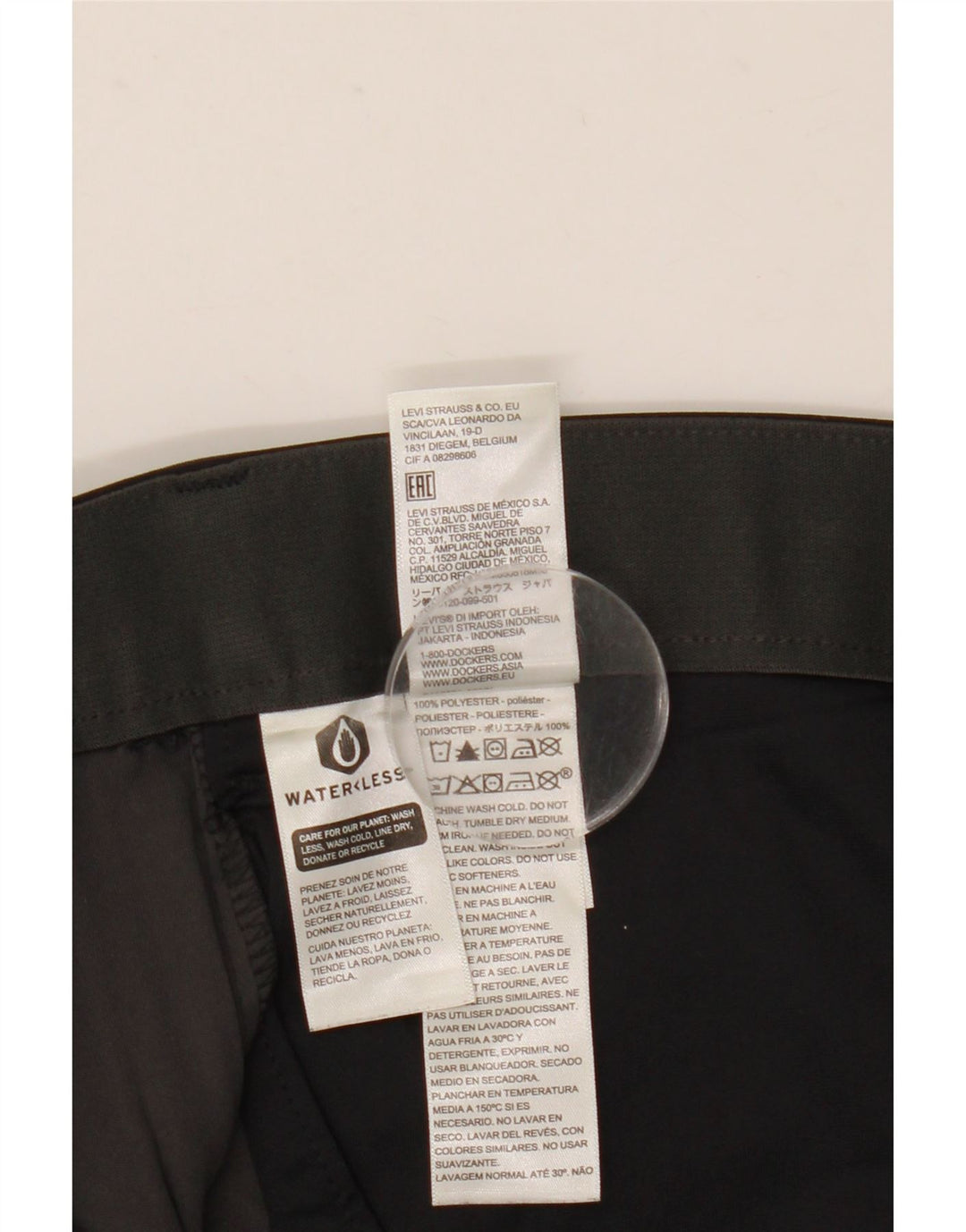 Dockers Herre Slim Tapered Chino Bukser W36 L32 Marineblå Polyester