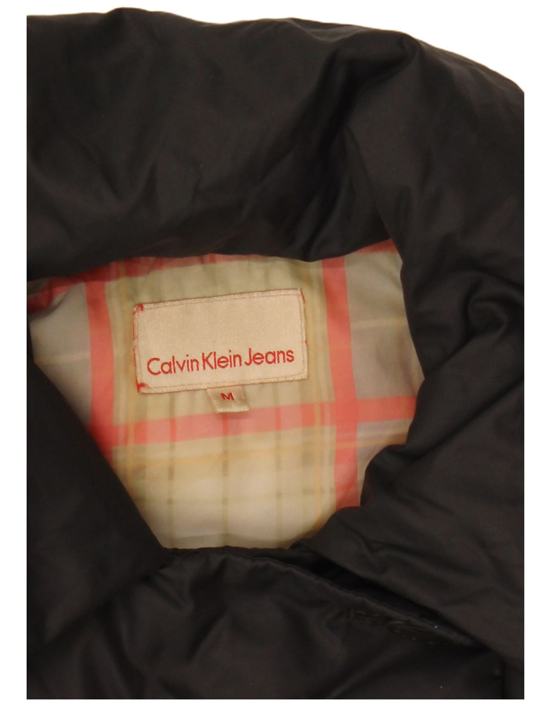 Calvin Klein Jeans Dame Dobbeltradet Polstret Frakke UK 14 Medium Sort