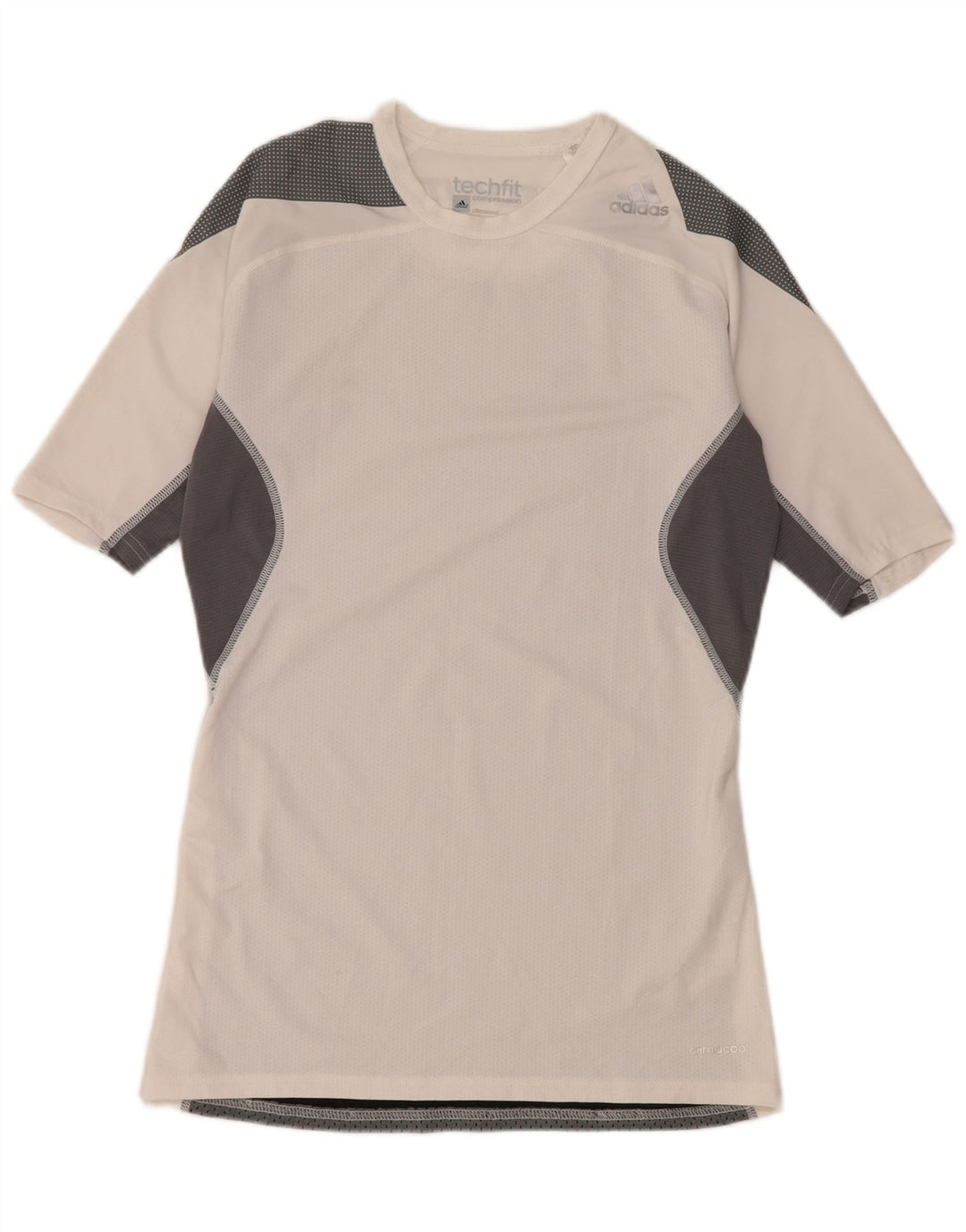 Adidas Herre Compression Graphic T-Shirt Top Stor Hvid Colourblock