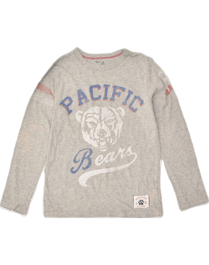 GAP Boys Graphic Top Long Sleeve 8-9 Years Grey Cotton | Vintage Gap | Thrift | Second-Hand Gap | Used Clothing | Messina Hembry 