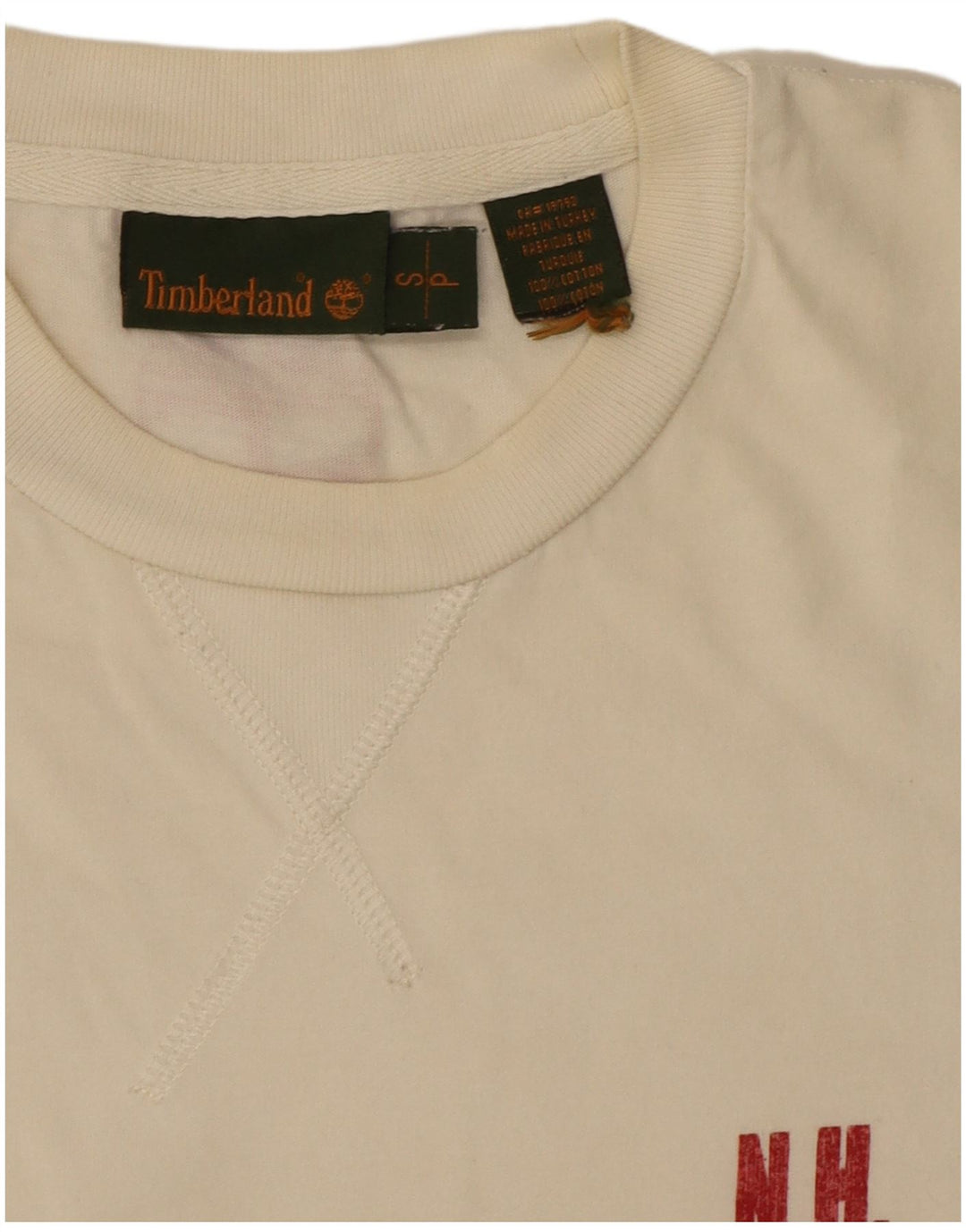 Timberland Herre grafisk T-shirt top lille hvid bomuld