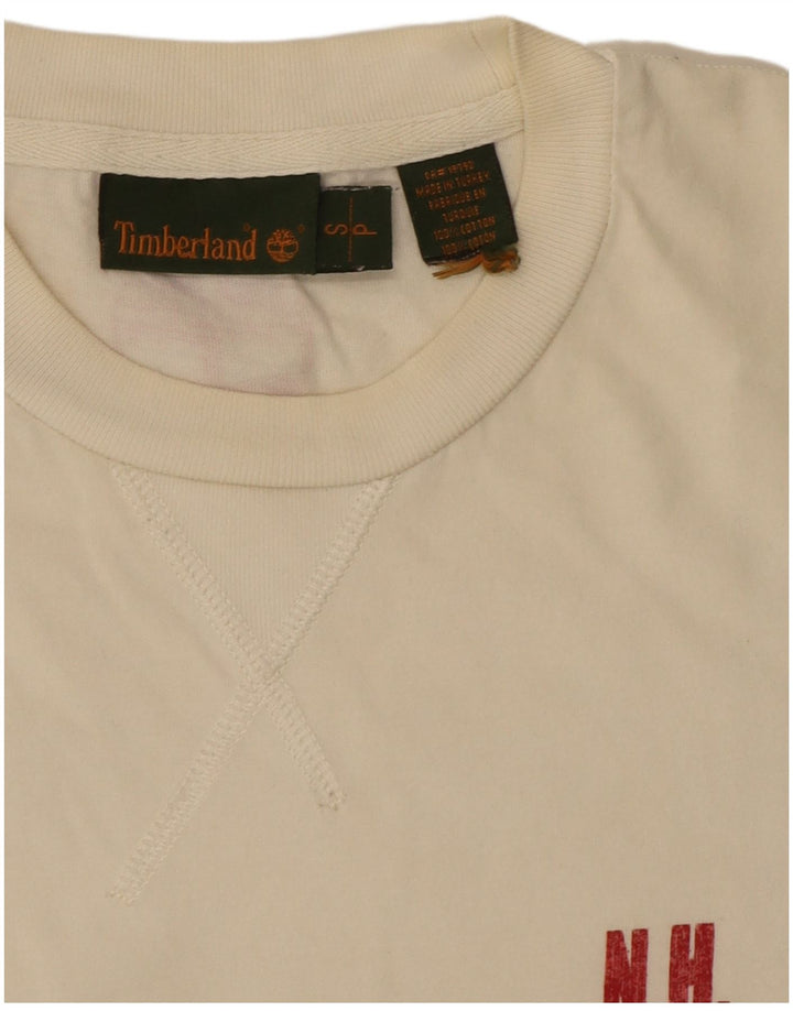 Timberland Herre grafisk T-shirt top lille hvid bomuld