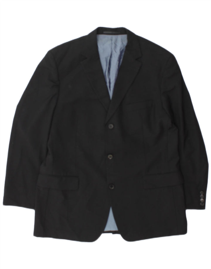 Hugo Boss Herre 3 Button Blazer Jacket UK 44 2XL Sort
