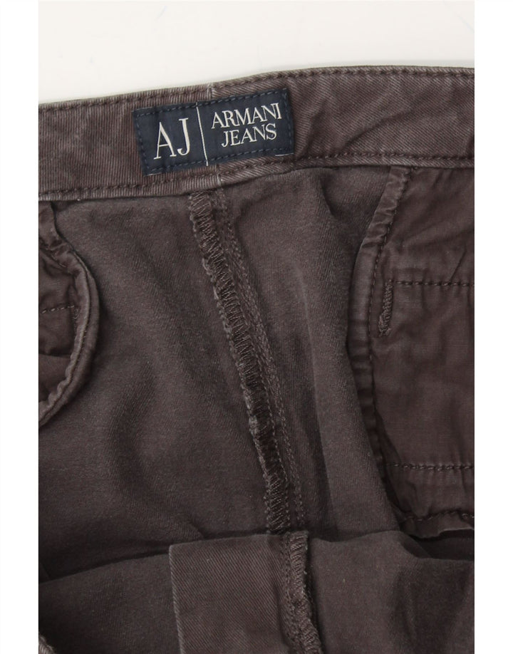 ARMANI Womens Slim Chino Trousers W44 L28 Grey Cotton Vintage Armani and Second-Hand Armani from Messina Hembry 
