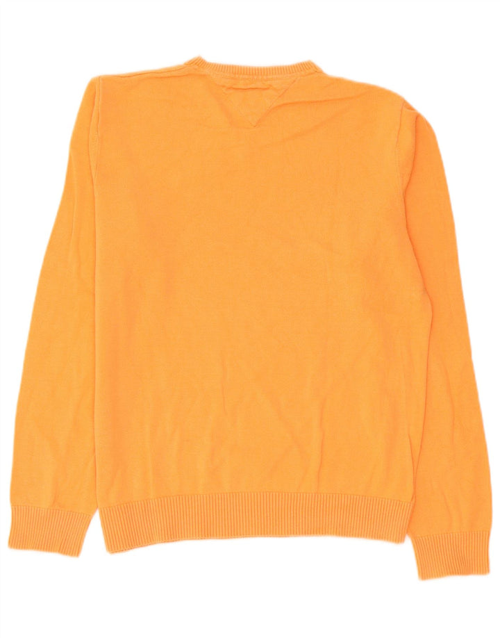 Tommy Hilfiger Herre V-hals sweater Medium Orange Bomuld