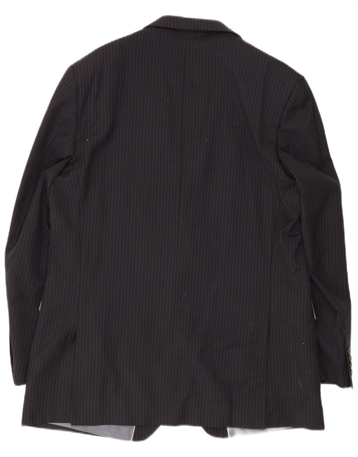 Marks & Spencer Herre lang blazerjakke UK 44 XL Navy Blue Pinstripe