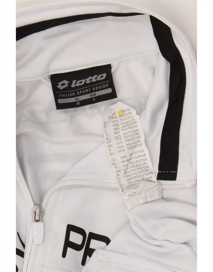 Lotto Herre grafisk træningsdragt Topjakke Medium White Colourblock Polyester