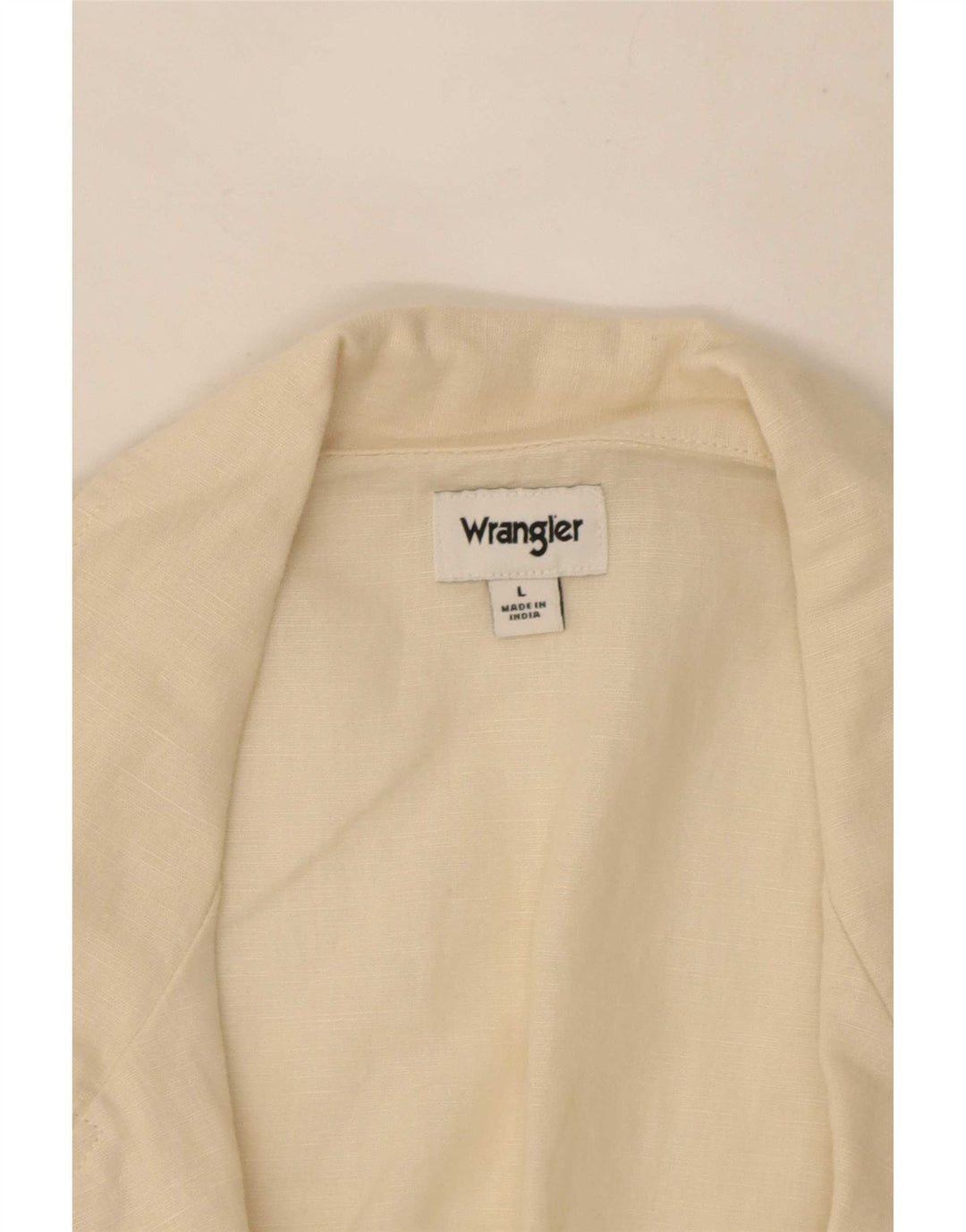 Wrangler kortærmet oversized skjorte til kvinder UK 16 Large Off White