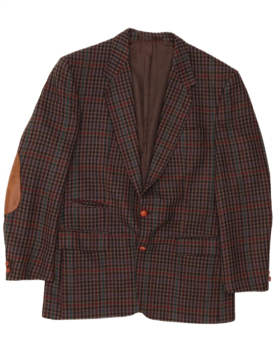 MARIO BARUTTI Blazerjakke til mænd UK 40 Stor flerfarvet Houndstooth
