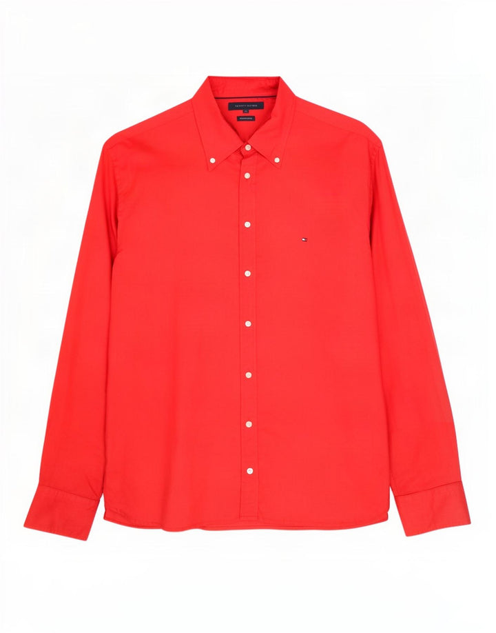 Tommy Hilfiger Herreskjorte XL Rød Linned