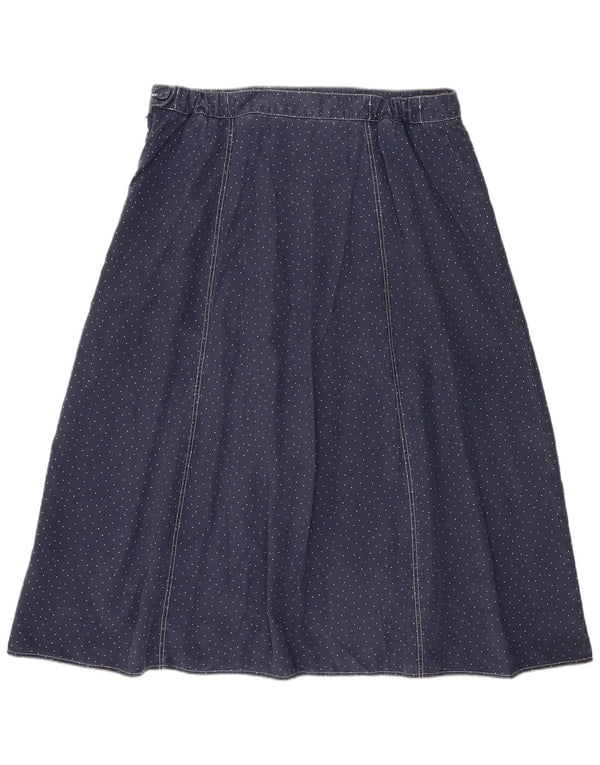 Marks & Spencer Dame A-Line nederdel UK 16 Large W32 Marineblå Plettet