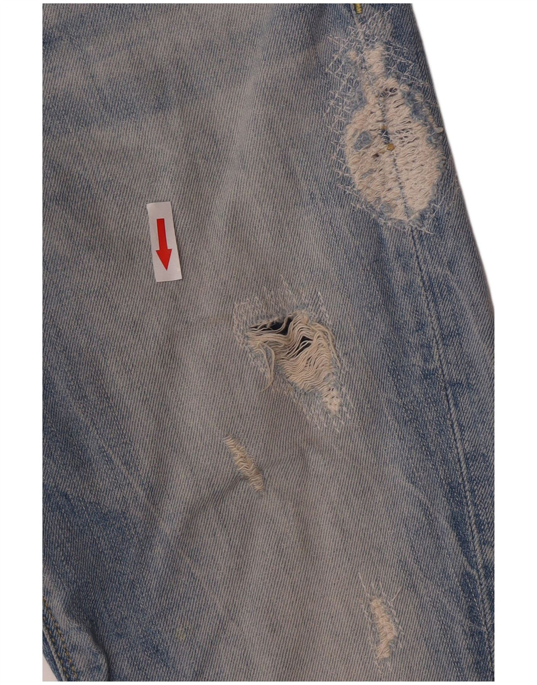Guess Womens Distressed Slim Jeans W26 L24 Blue Cotton