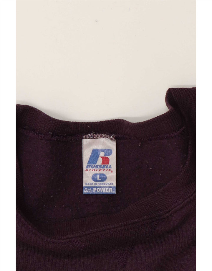 Russell Athletic Herre Dri-Power Sweatshirt Jumper Large Bourgogne Polyester
