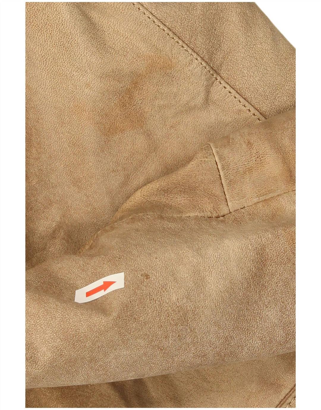 Vintage herre 2-knaps ruskind blazerjakke UK 40 Stort beige læder