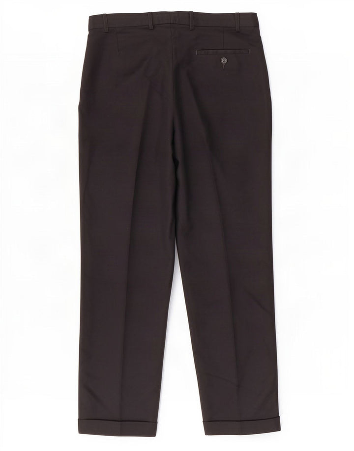 Marks & Spencer Straight Suit Bukser til mænd W36 L31 Marineblå polyester