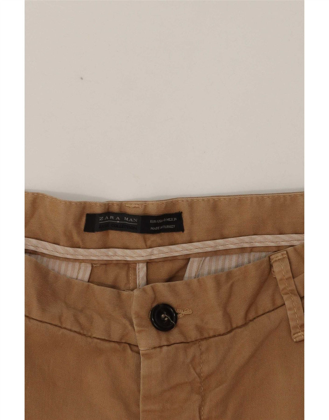 Zara Herre Slim Chino Bukser EU 40 Medium W31 L35 Beige