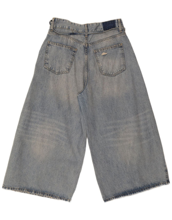 Zara Dame Capri Jeans EU 40 Medium W30 L21 Blå Bomuld