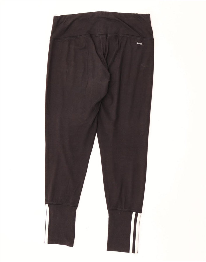 Adidas Dame Leggings UK 12/14 Medium Sort Bomuld
