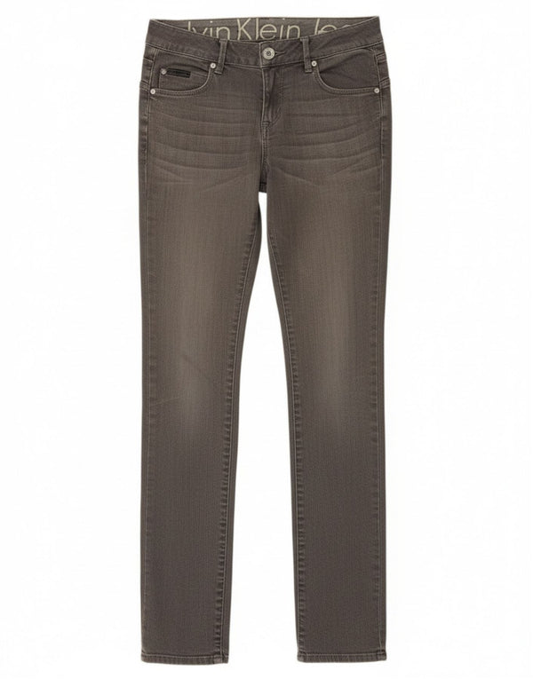 Calvin Klein Dame Body Fit Skinny Jeans W26 L34 Grå Bomuld