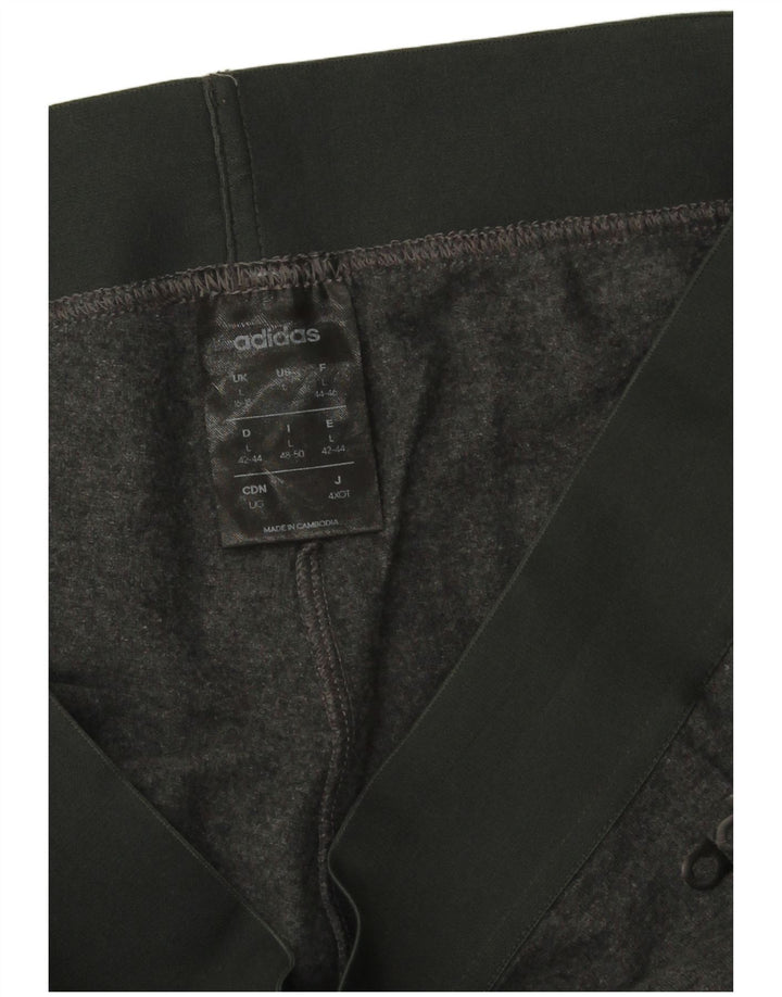 Adidas Dame Leggings UK 16/18 Stor Grå Bomuld