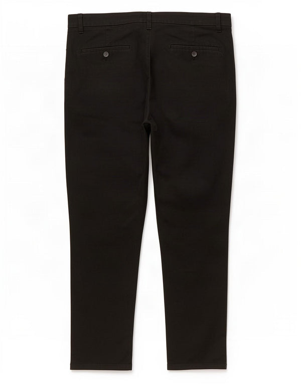 Marks & Spencer Herre Slim Chino Bukser W36 L29 Sort Bomuld