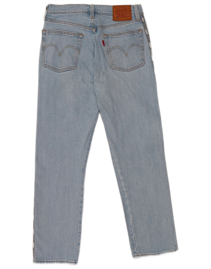 Levi's Womens 501 Graphic Straight Jeans W26 L26 Blå Bomuld