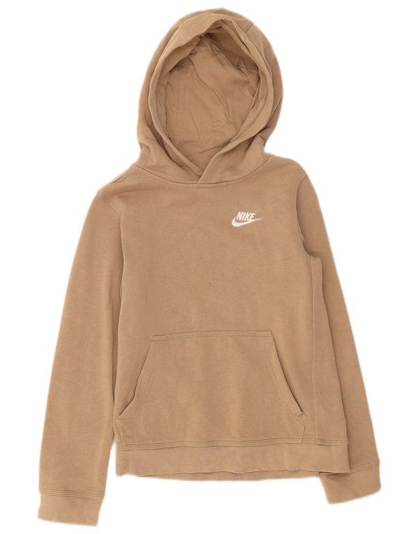 Nike Boys Hoodie Jumper 10-11 år Medium Beige Bomuld