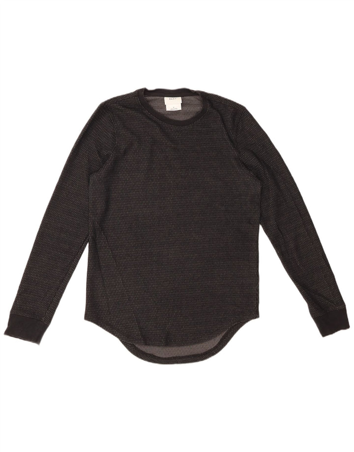 DKNY Herre Top Langærmet XS Sort Bomuld